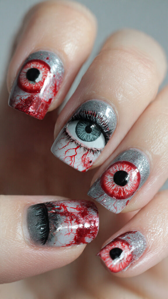 13 bleeding eyeball nail art mini eyeballs