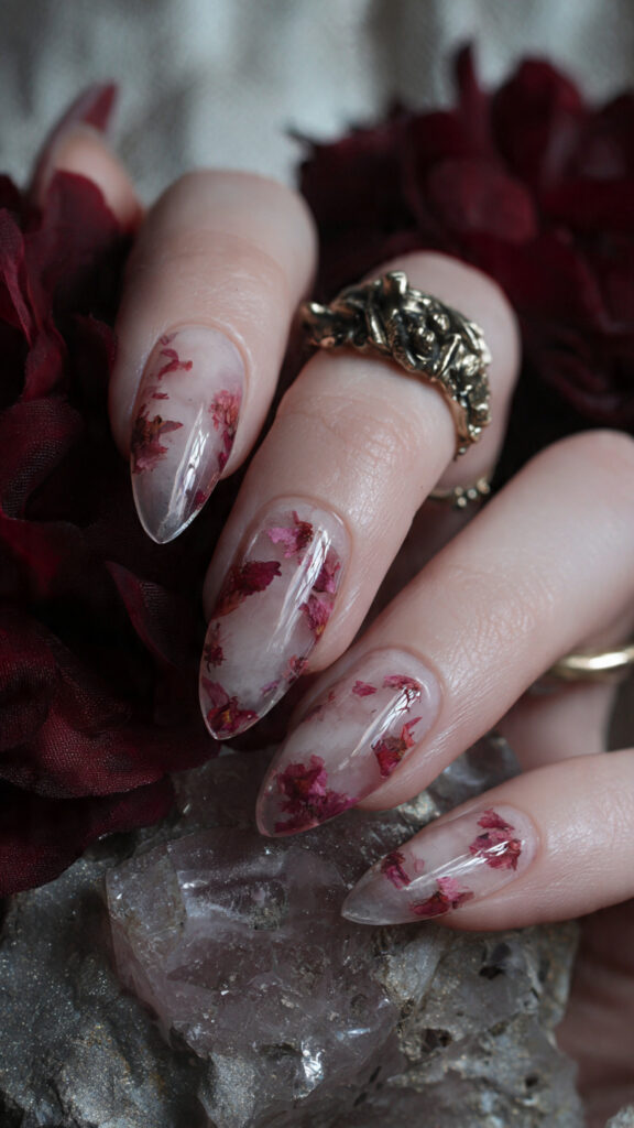 21 blood spatter almond nails almond shaped nails