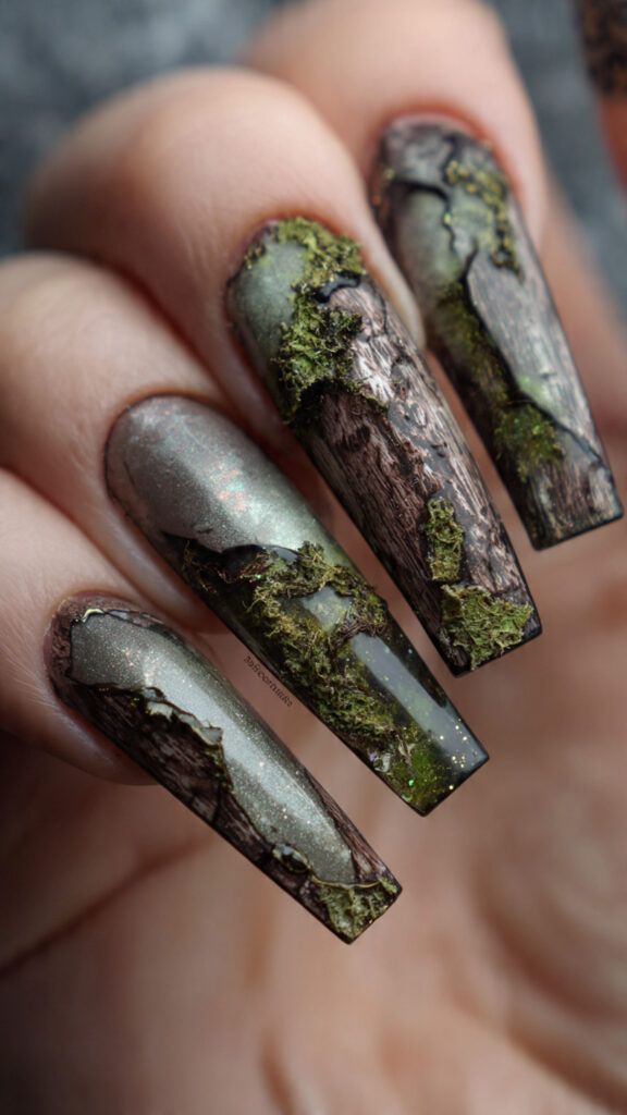 a detailed high resolution nail art design featuring