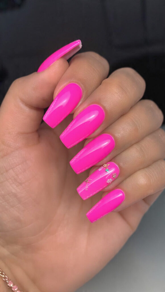 Pink Bloody French Nails