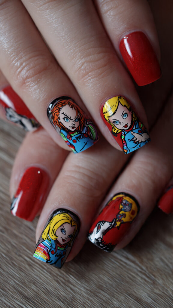 31 Chucky Nails That Are Creepy, Fun, and Perfect for Halloween 24 create a 16k ultra realistic nail art