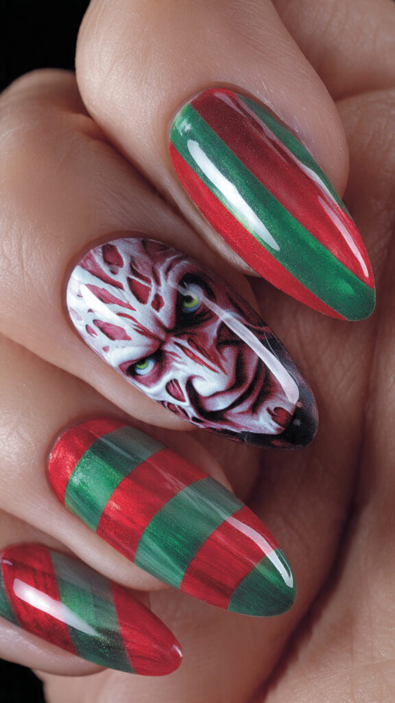 create a pin style nail art image featuring 4