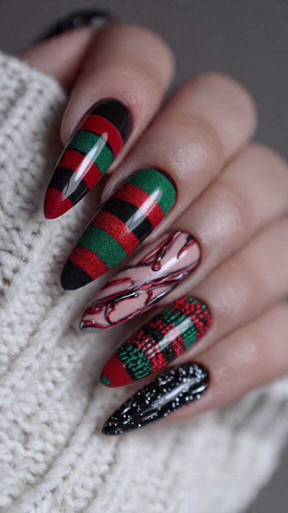 create a pin style nail art image featuring 6