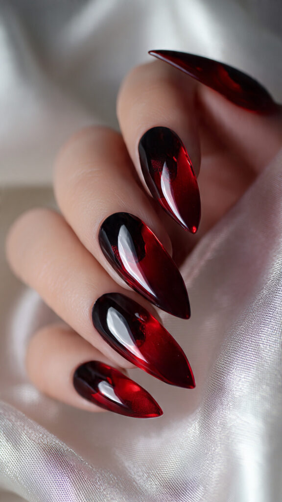 29 Vampire Nails That Are Dark, Chic, and Perfect for Halloween 7 create a pin style nail art image of 1 1
