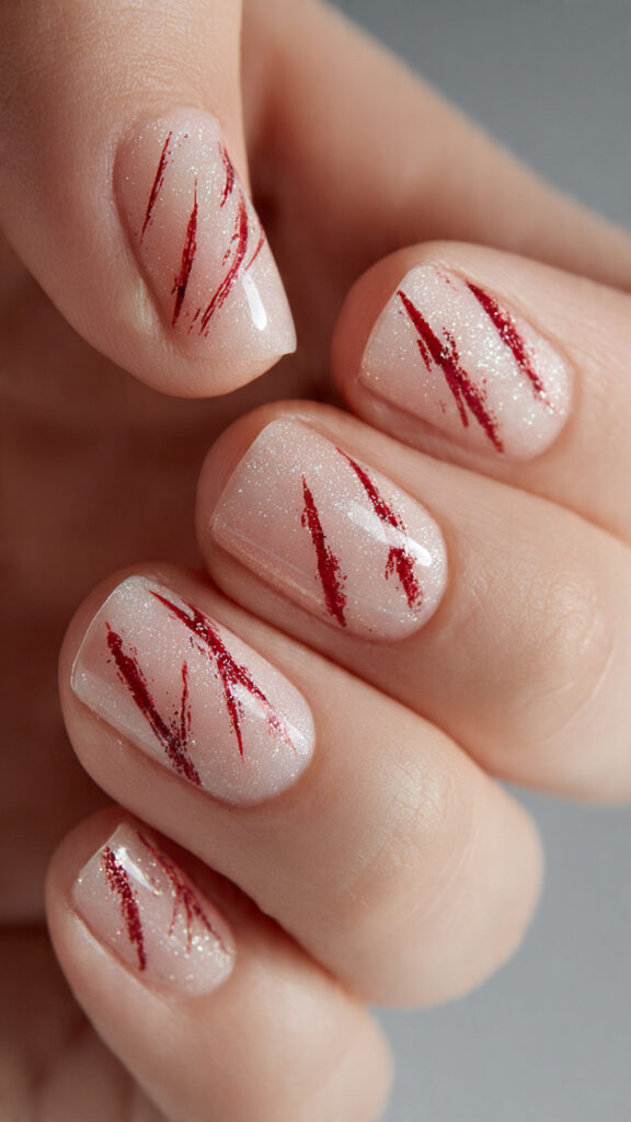 create a realistic nail art pin style