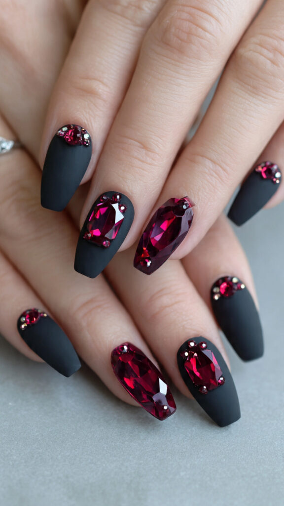 29 Vampire Nails That Are Dark, Chic, and Perfect for Halloween 4 create exactly this type of the nails 15