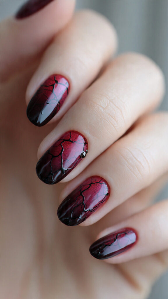 29 Vampire Nails That Are Dark, Chic, and Perfect for Halloween 3 create exactly this type of the nails 16