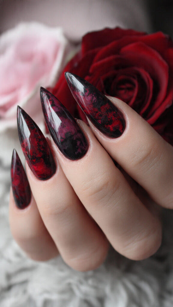 29 Vampire Nails That Are Dark, Chic, and Perfect for Halloween 27 create exactly this type of the nails 29