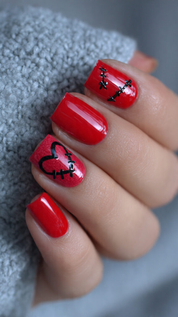 31 Chucky Nails That Are Creepy, Fun, and Perfect for Halloween 7 create exactly this type of the nails 32