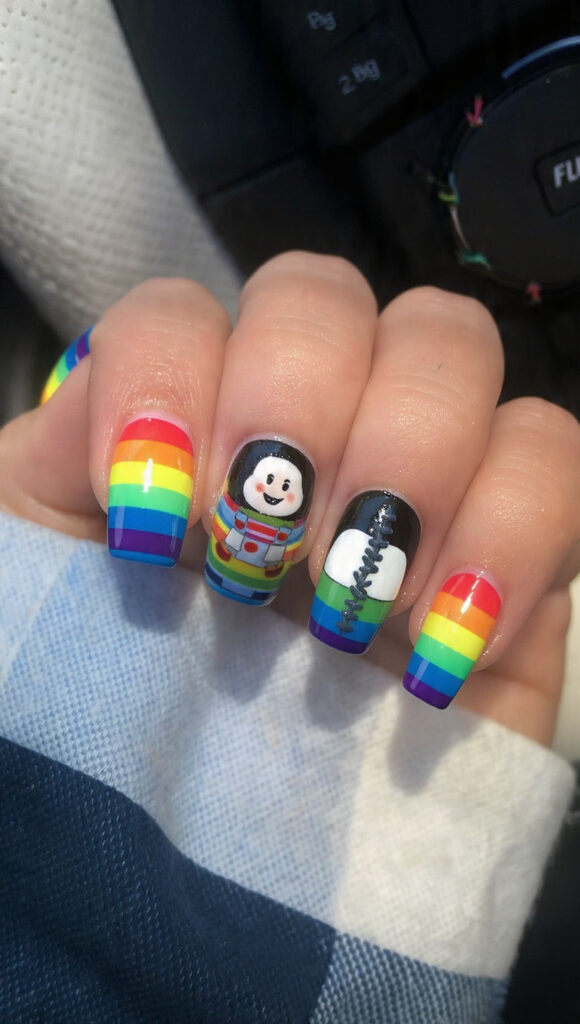 31 Chucky Nails That Are Creepy, Fun, and Perfect for Halloween 28 create exactly this type of the nails 46