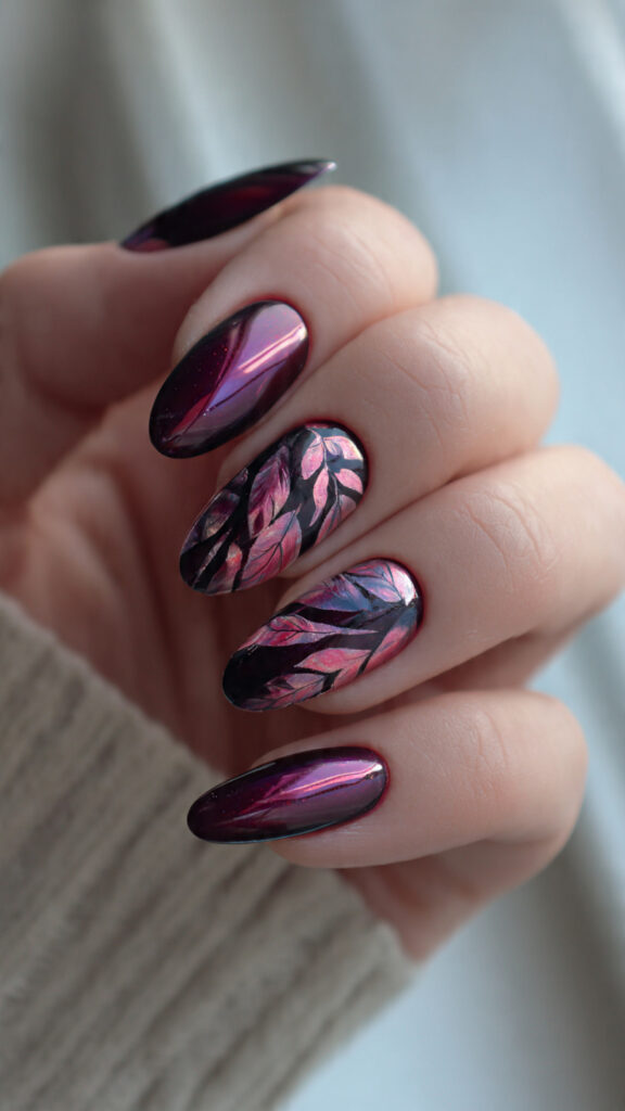Pink Dripping Blood Nails