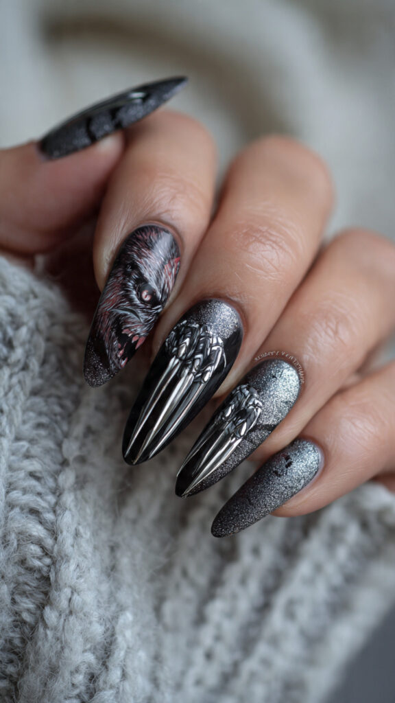 freddy portrait on one or two nails