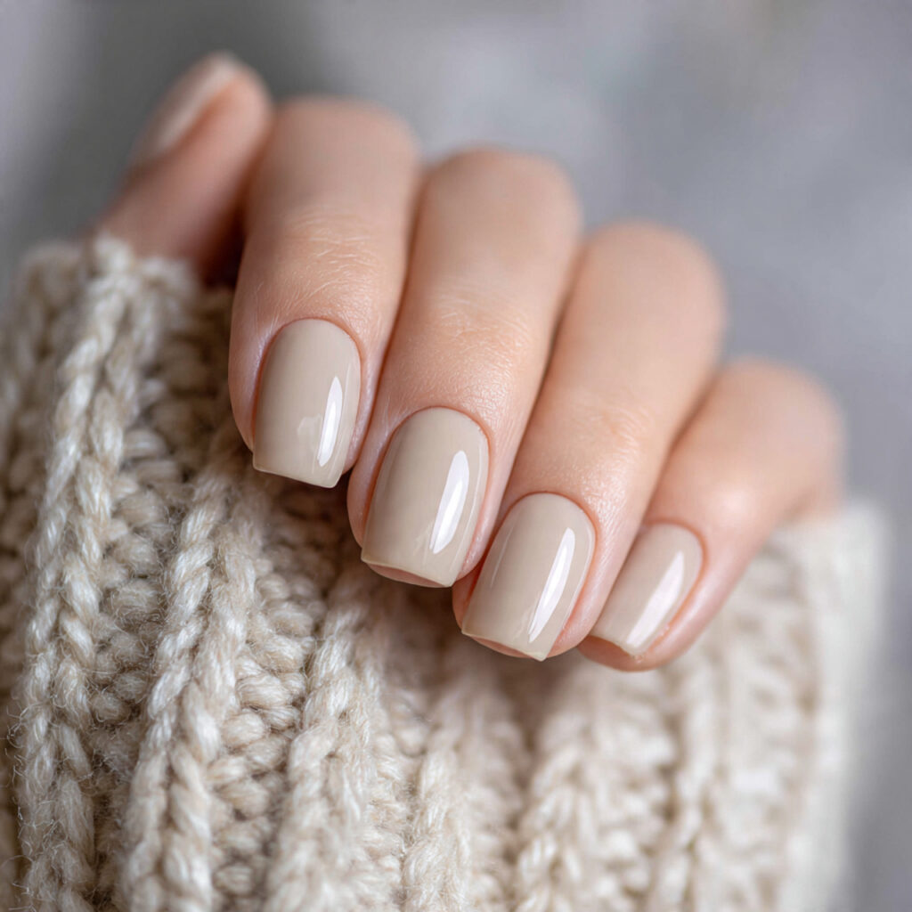 10 neutral january nails with milky finish