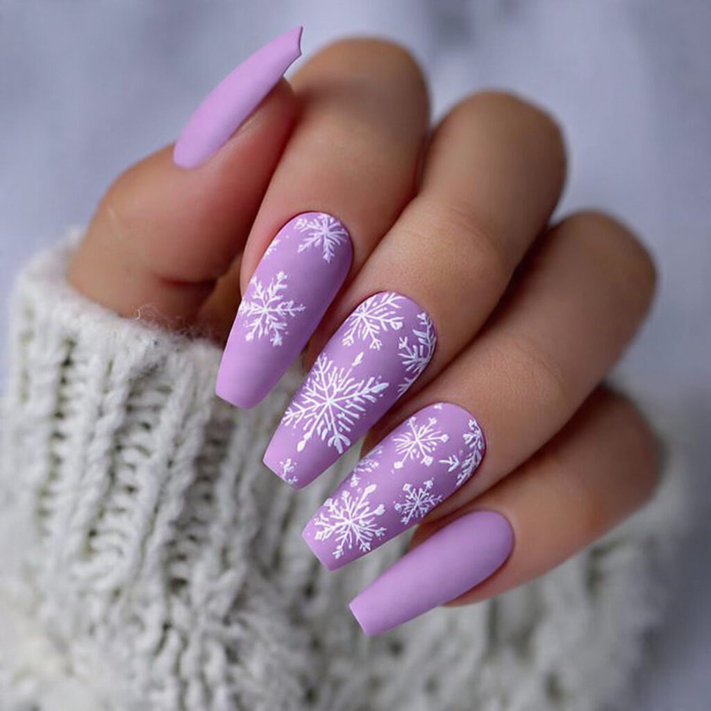 17 icy lilac snowflake coffin nails lilac adds