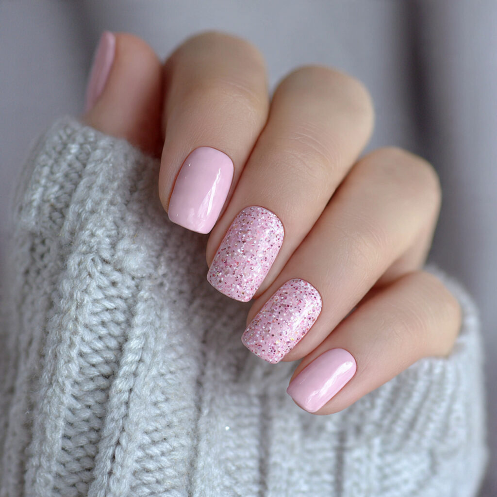 18 light pink january nails for everyday