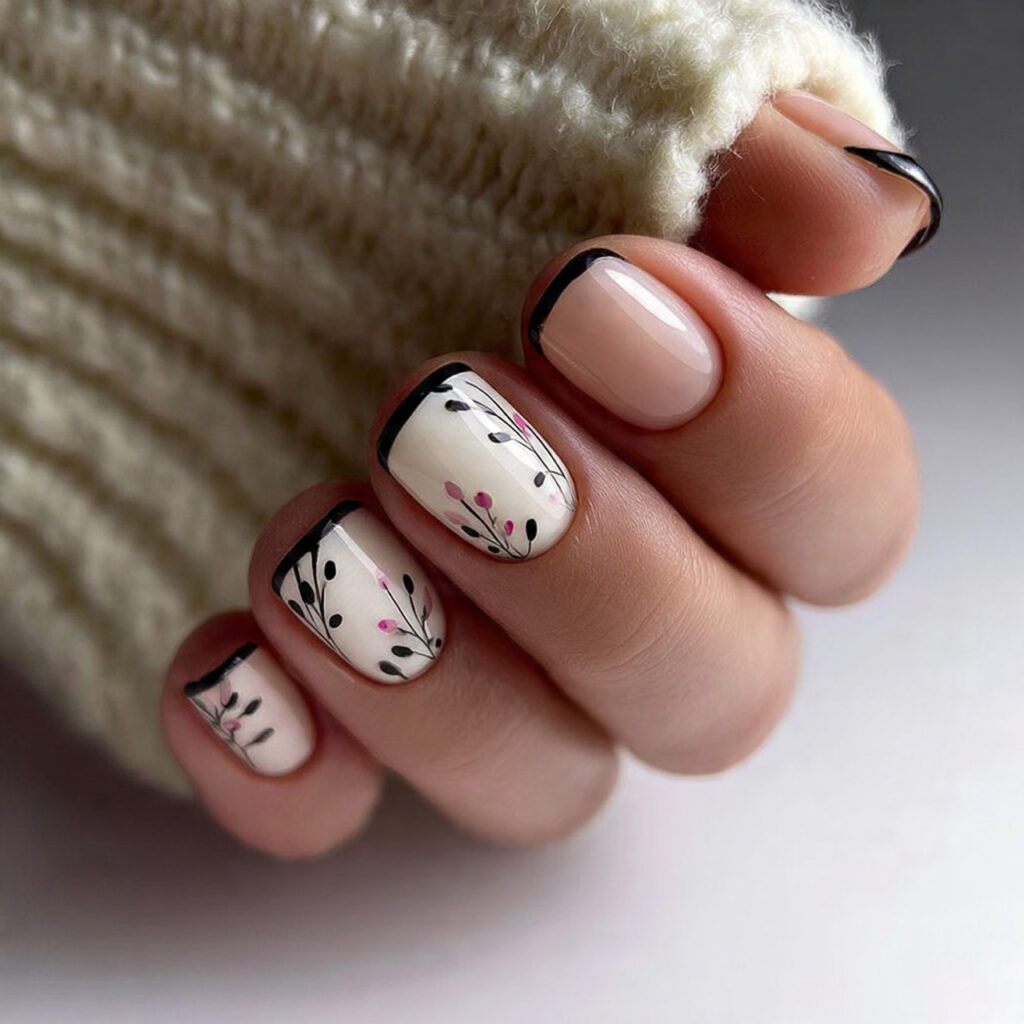 27 February Nail Designs That Are Cute, Classy & Cozy 22 23 february nail designs with simple abstract