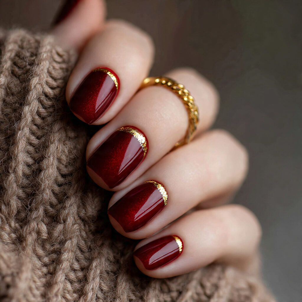 24 golden holiday glow dark red nails holiday
