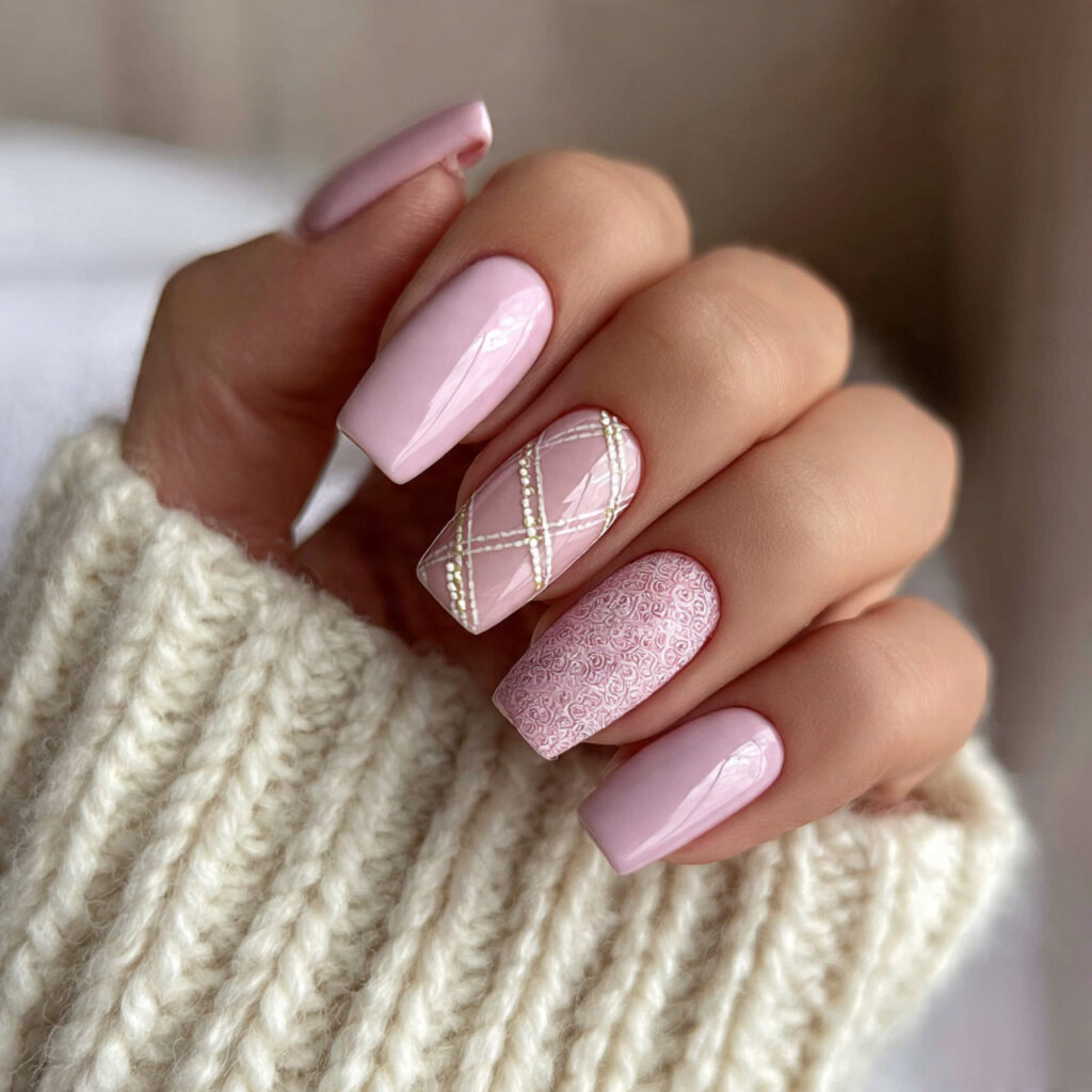 3 cute january nail ideas with milky