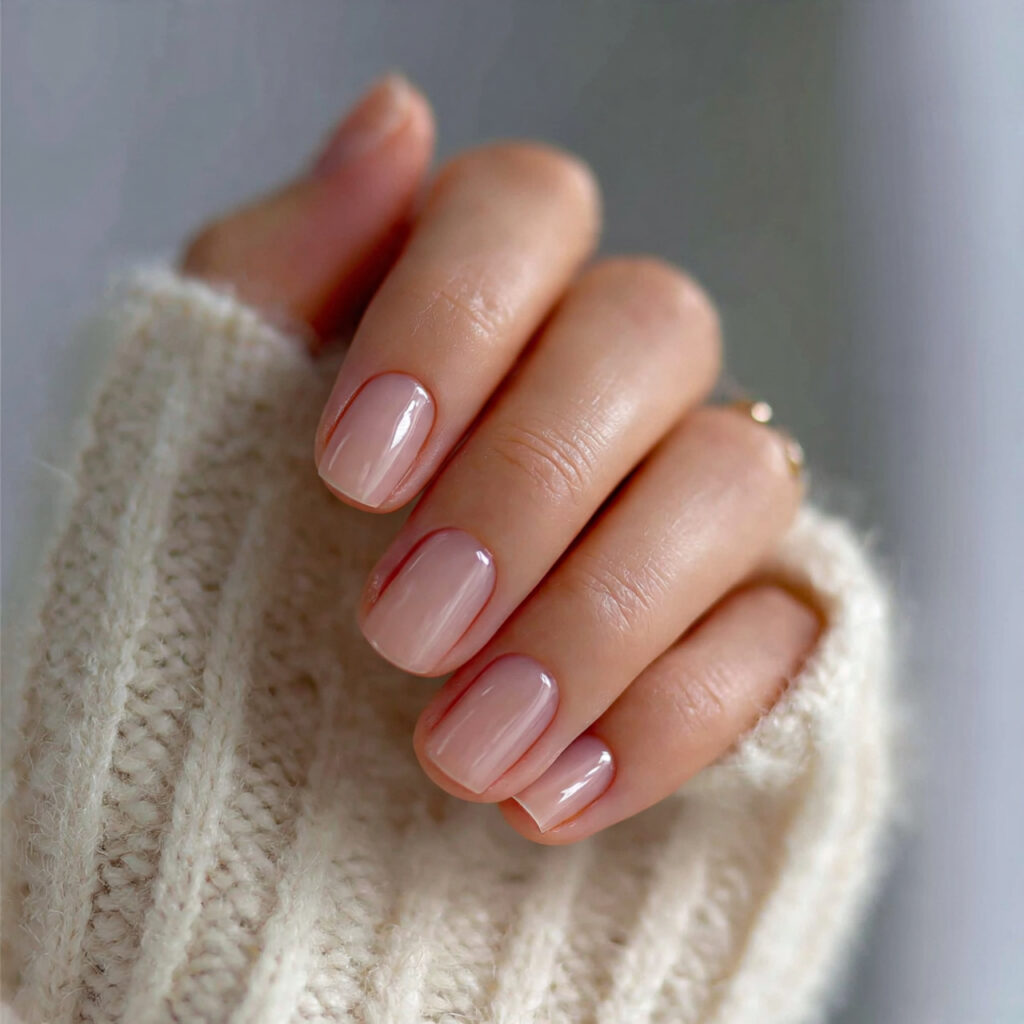 26 Short January Nails That Look Simple, Minimal, and Classy 6 5 minimal short january nails with glossy