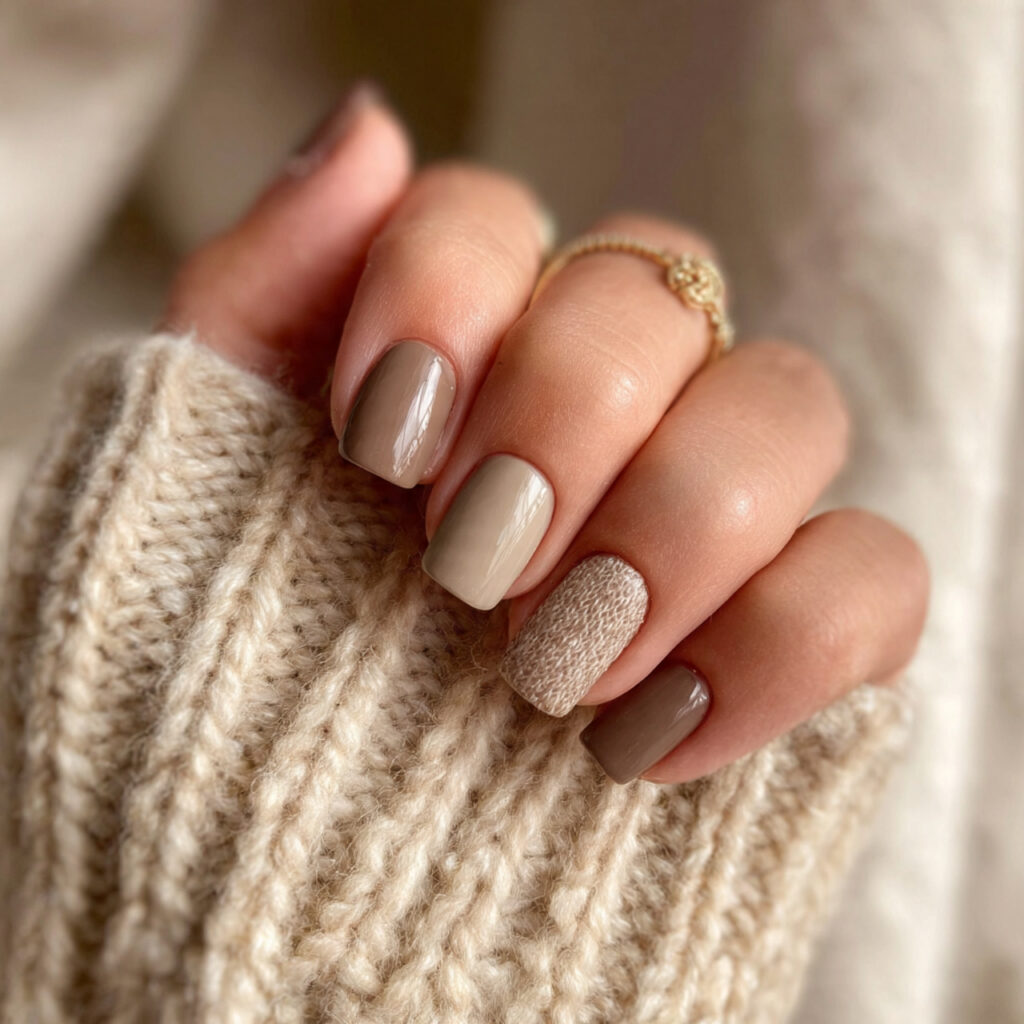 7 neutral january nails with light taupe