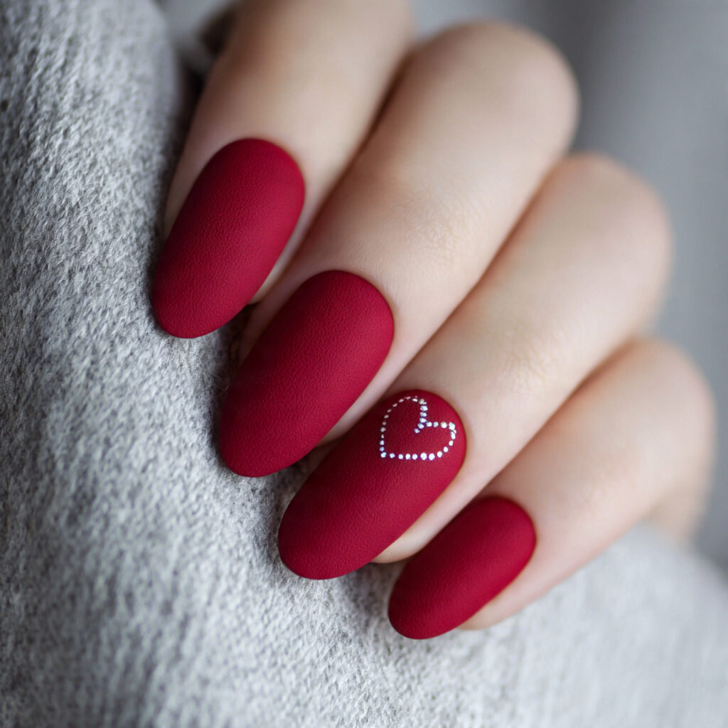 7 valentine nail ideas with matte red