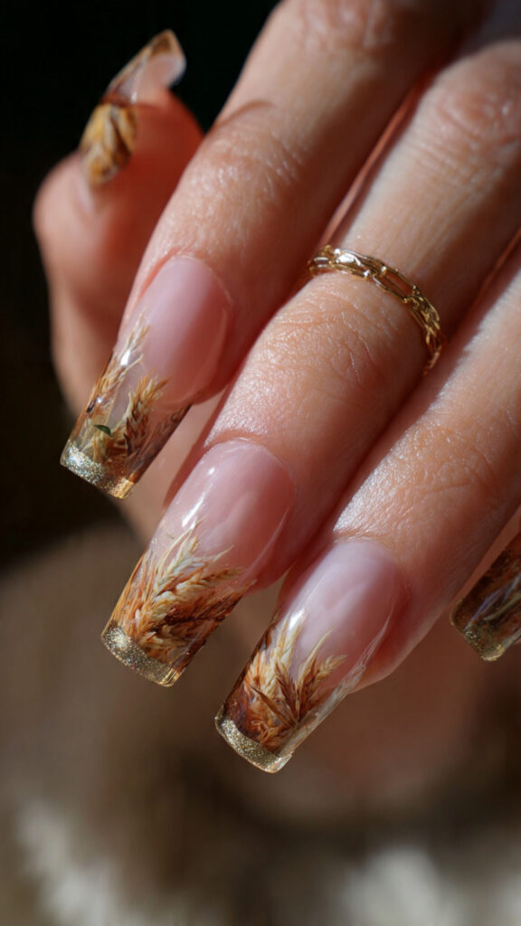 8 scarecrow face french tips with straw inspired