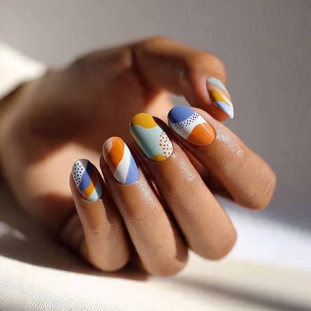 abstract nail art gives your nails a