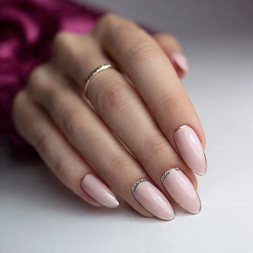 almond nails elongate the fingers and give