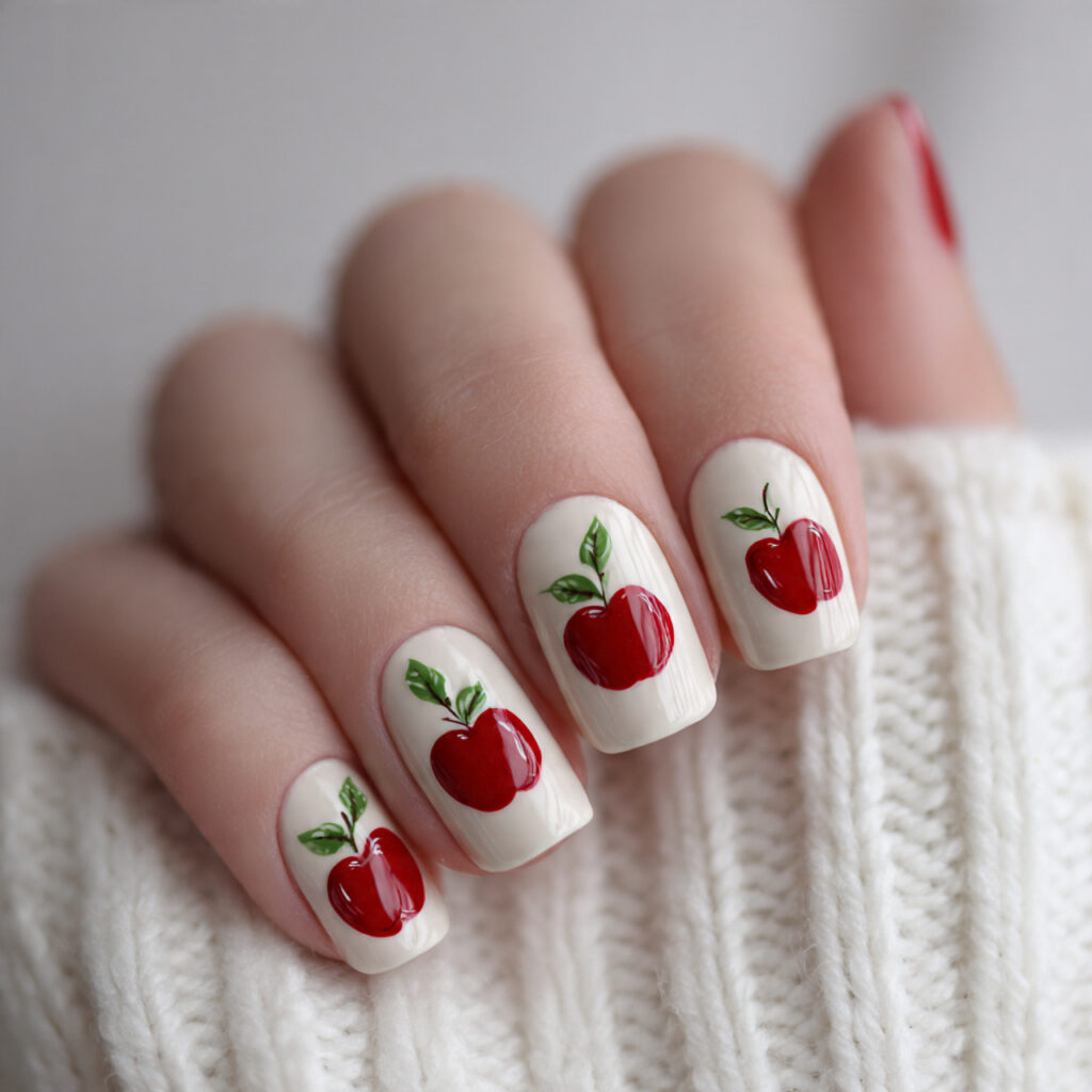 25 Fruit Nail Ideas for a Fresh, Fun, and Colorful Look 12 apple nails use red green or yellow