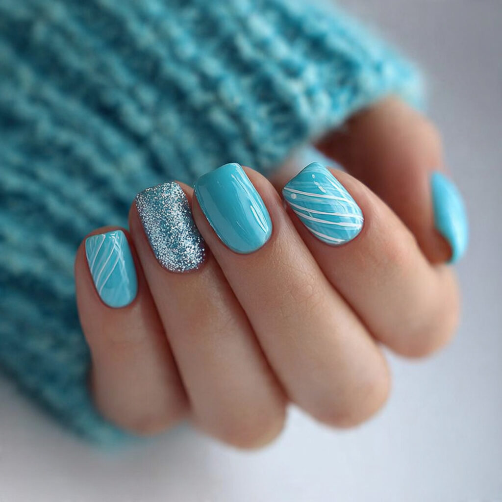 25 Beach Nail Designs for a Cute, Fun, and Breezy Look 14 aqua blue nails bring a classic ocean