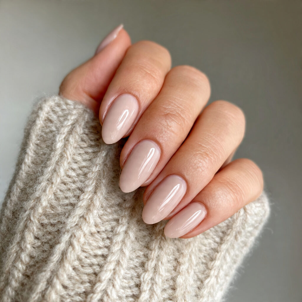 27 Minimal January Nails for Classy and Fresh Start Looks 3 beige minimal january nails create a soft