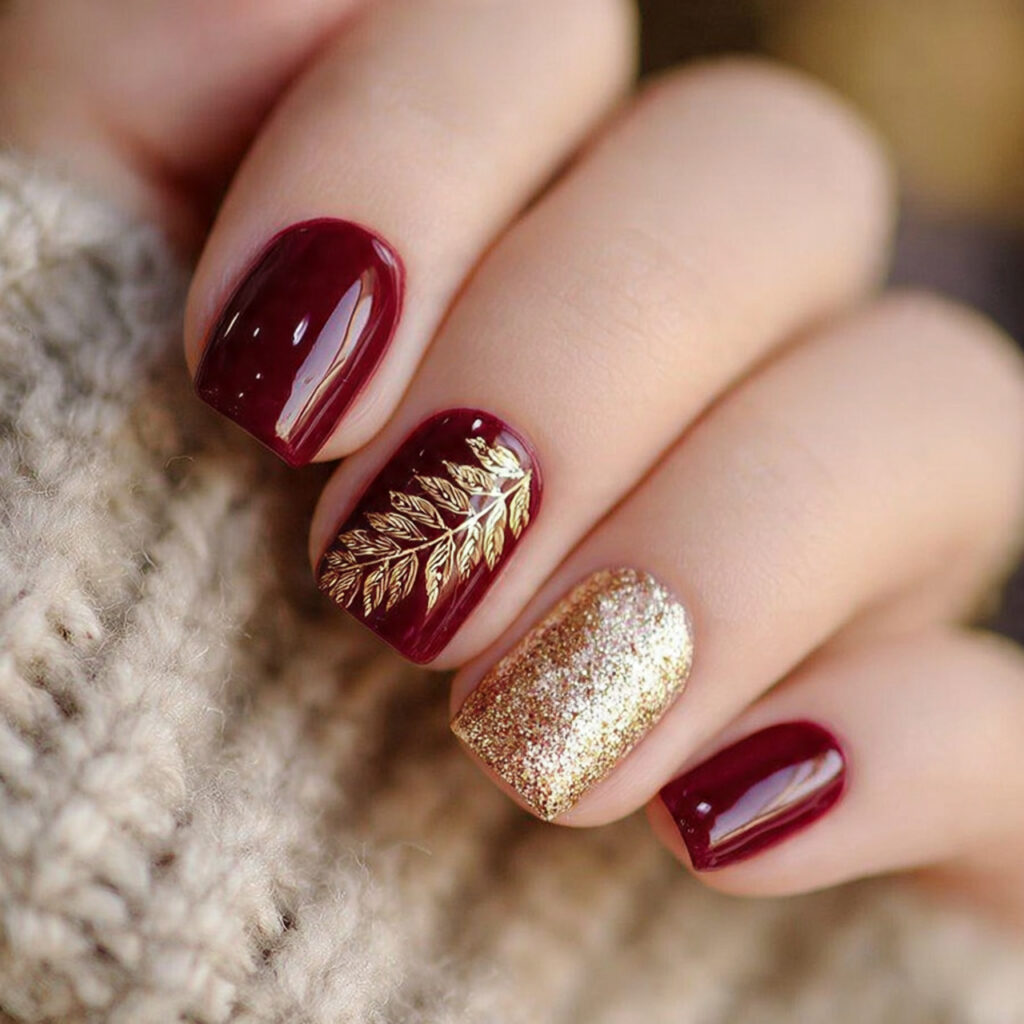 burgundy and gold create a rich elegant