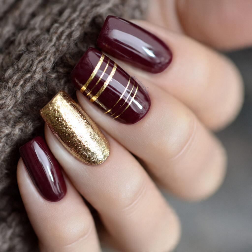 burgundy and gold make a rich and