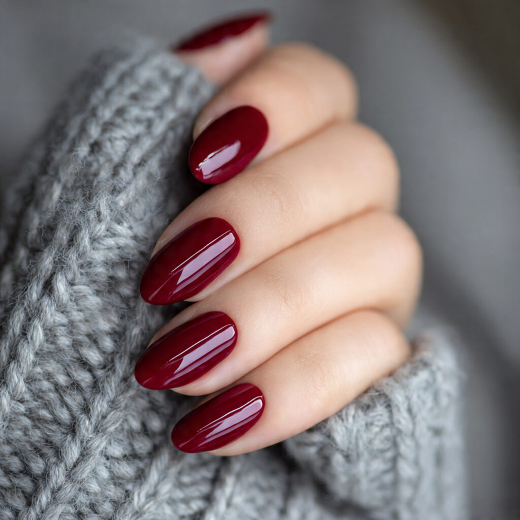 27 Burgundy Winter Nails That Feel Cozy, Rich, and Chic 23 burgundy embers shine and winter nails feel