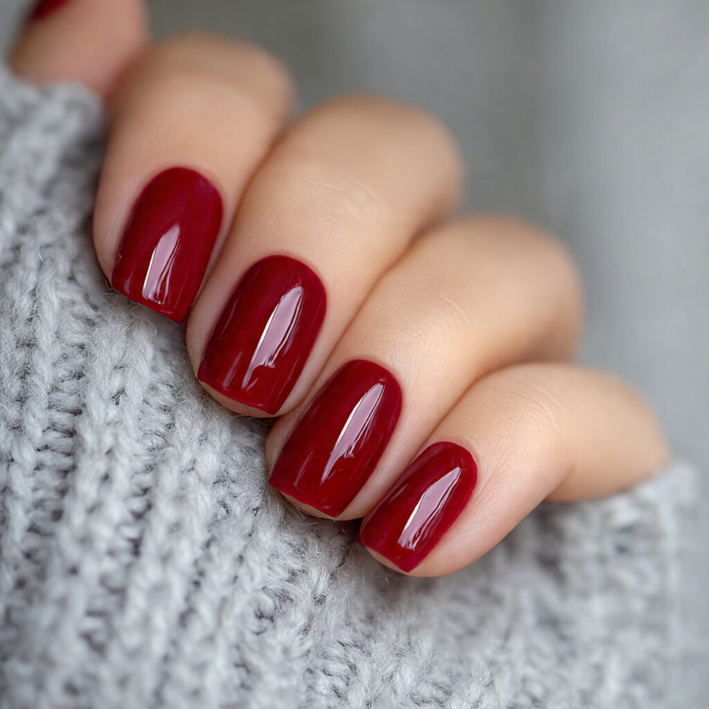 candy apple red nails shine bright like