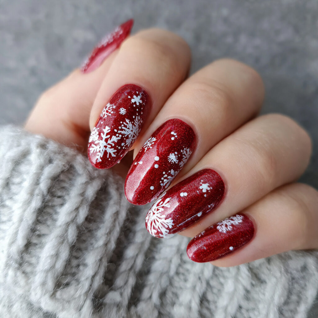 candy apple snowfall chrome nails feel playful 1
