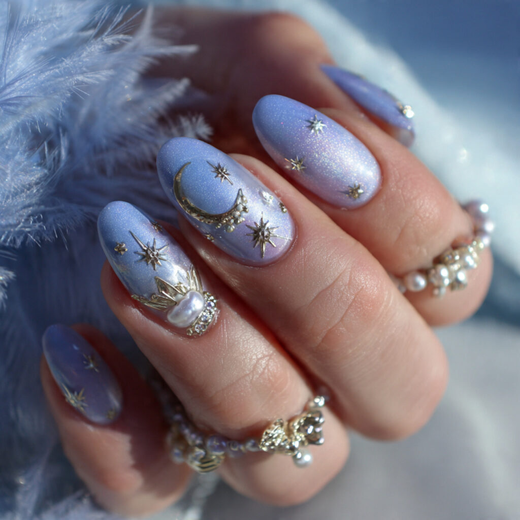celestial frost glam nails feel magical and