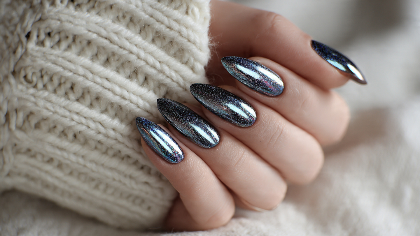 26 Chrome Winter Nails That Look Icy, Shiny, and Fun 2 Chrome Winter Nails