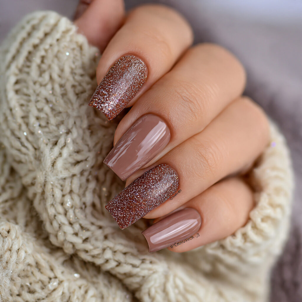 25 Fall Nail Ideas to Try This Season for a Cute, Cozy Look 21 cinnamon sugar nails mix warm brown shades
