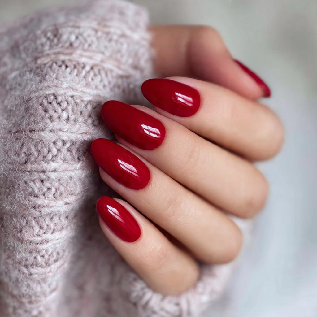 classic red valentine nails instantly communicate confidence