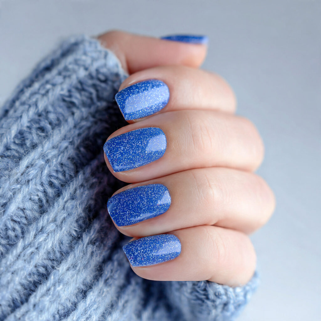 clean cuticle blue january nails