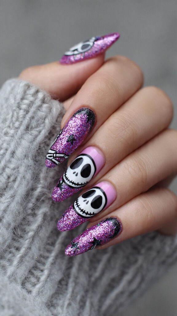 26 Jack Skellington Nails for a Cute Scare 12 create exactly this type of the nails 2025 12 04T162350.885