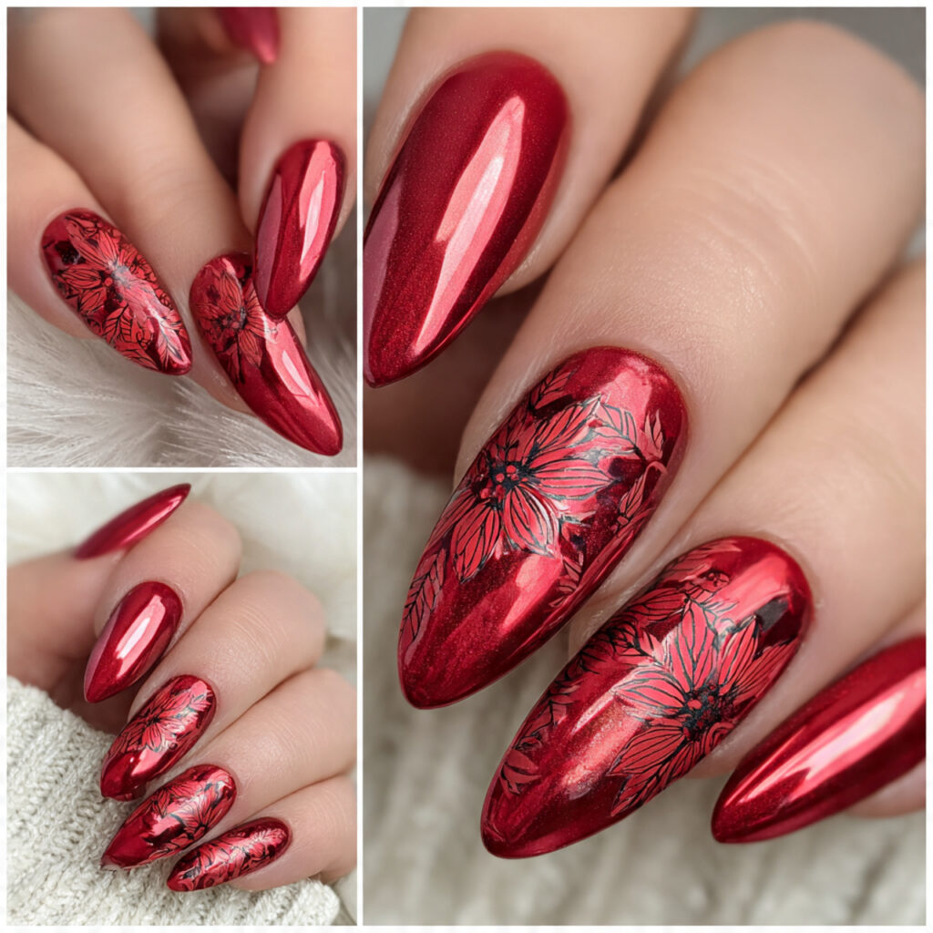 crimson petal shiny nails feel bold and