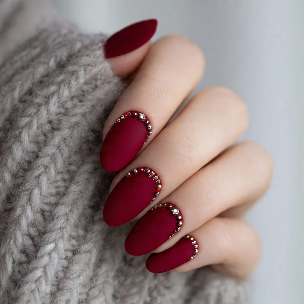 crimson red feels bold and festive matte