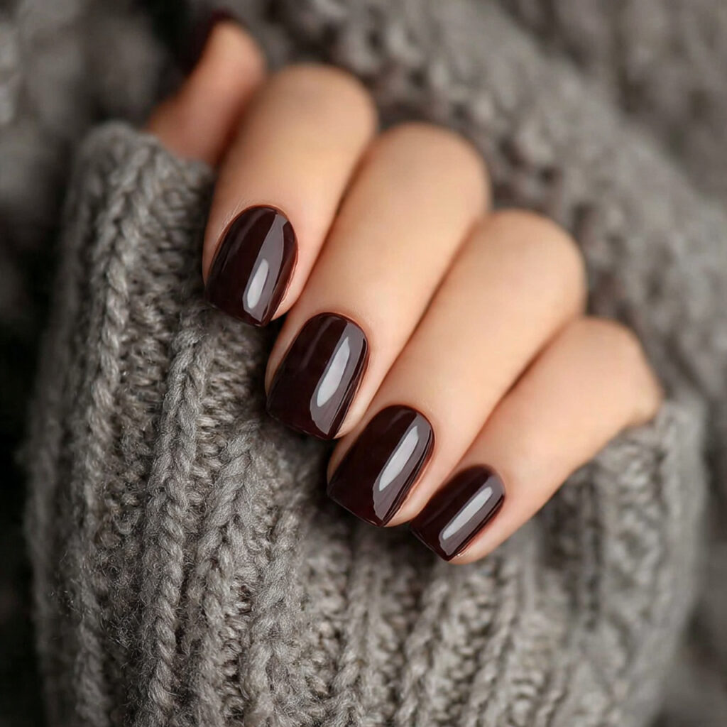 dark brown winter nails feel deep and