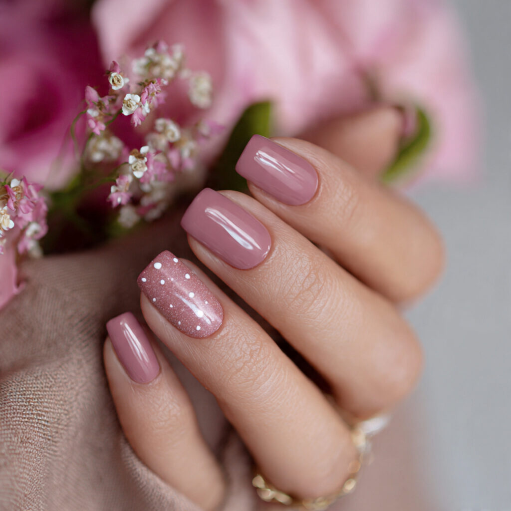 20 End of Summer Nail Color Ideas for a Cute Fresh Look 5 dusty rose pink nails are soft and
