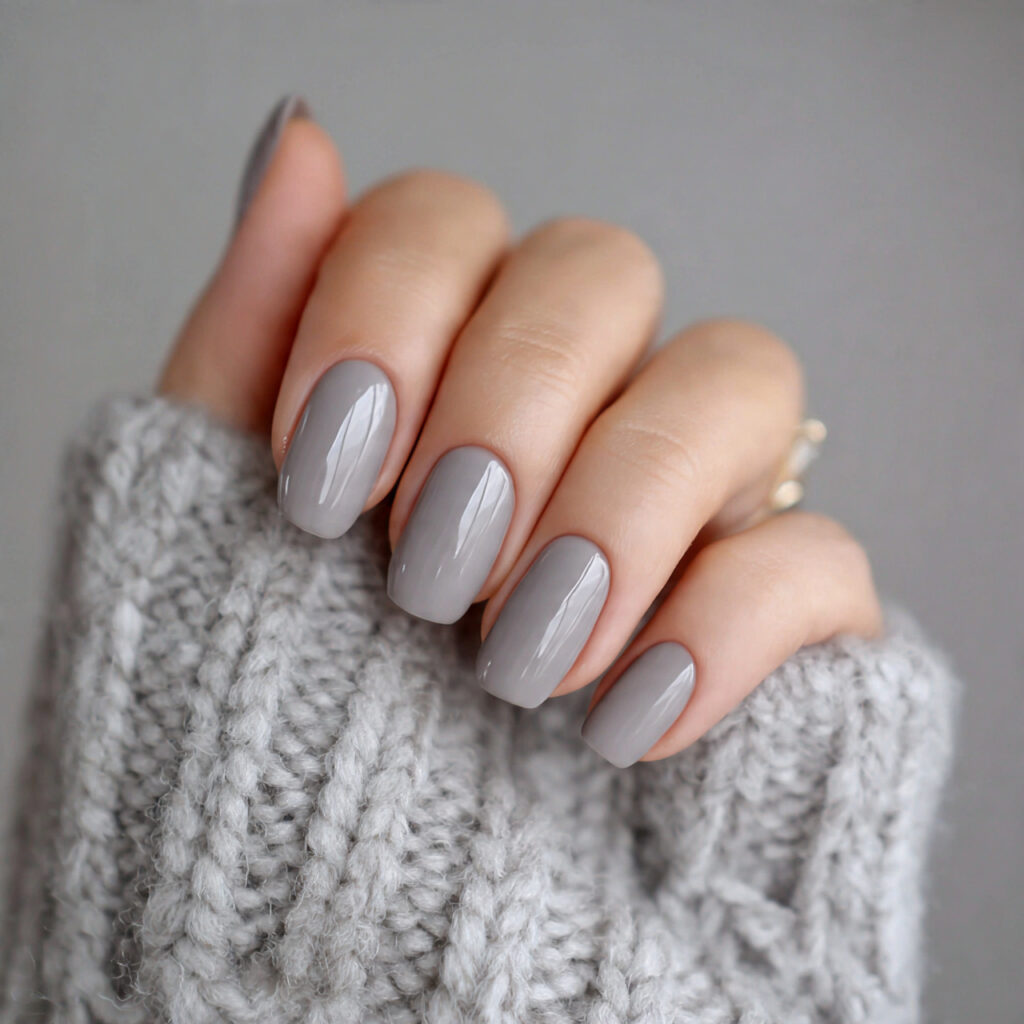 21 Elegant Winter Nails That Look Soft and Classy 15 elegant winter nails in soft gray shades