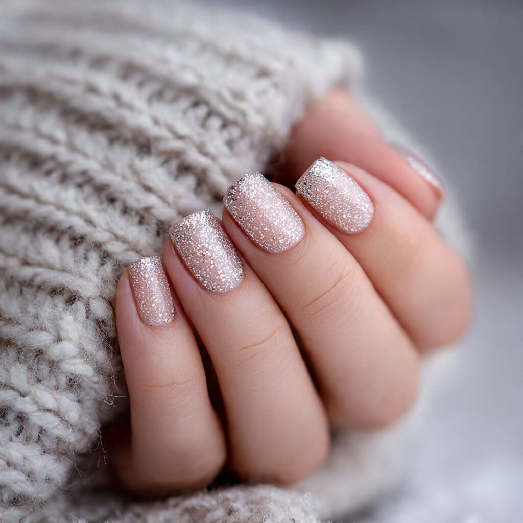 21 Elegant Winter Nails That Look Soft and Classy 7 elegant winter nails with subtle glitter add