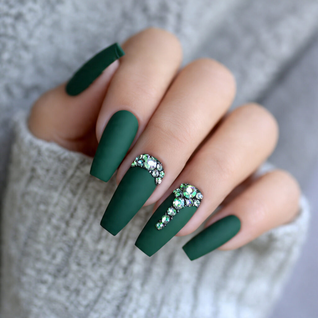 emerald green feels bold and elegant matte
