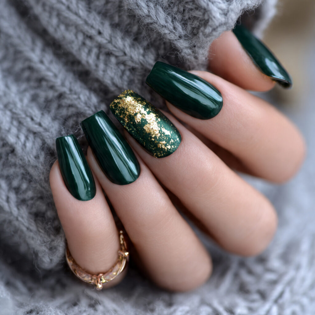 emerald green nails feel rich deep and